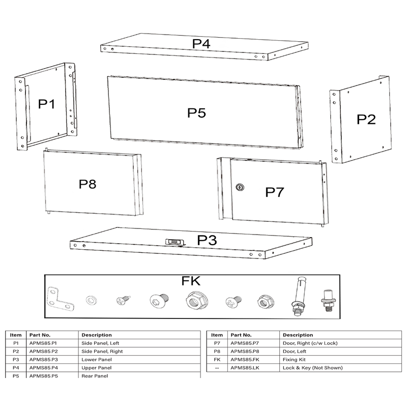Sealey Lock & key (for apms85)