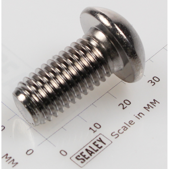 Sealey Button Head Socket Screw M12 X 25 Zinc