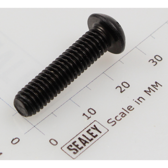 Sealey Button head socket screw m6x25 black