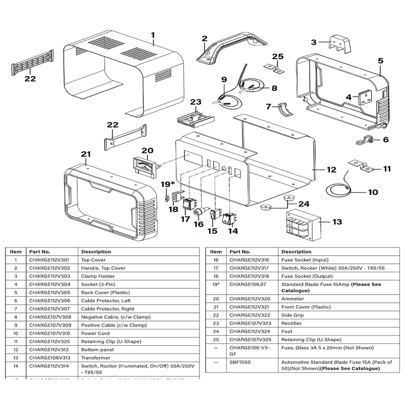 Sealey Standard Blade Fuse 15Amp