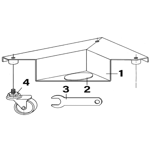 Sealey Wheel,castor (50x7x24x73)