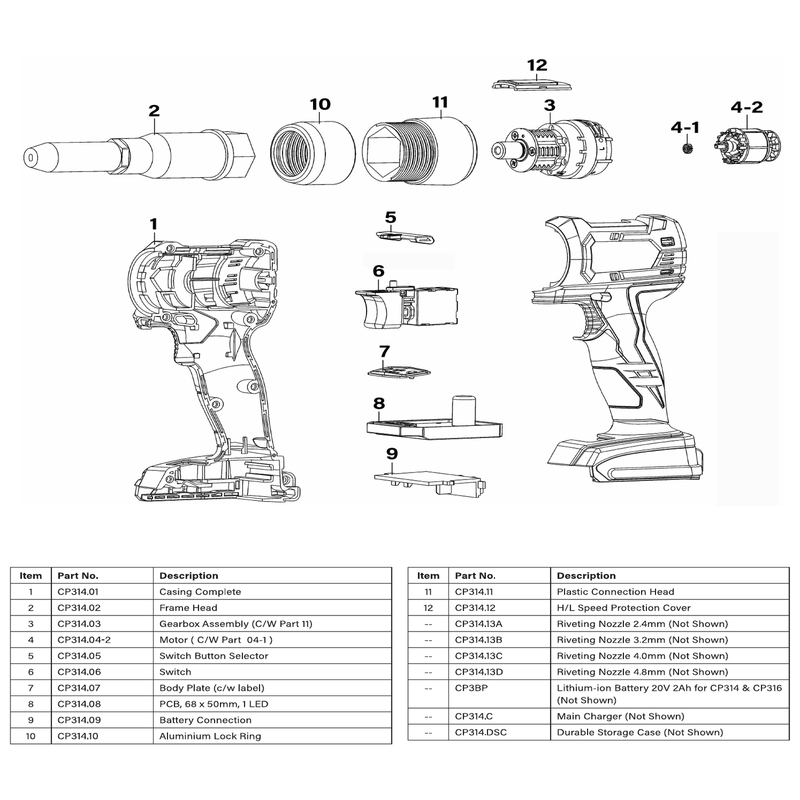 Sealey Riveting Nozzle 3.2mm