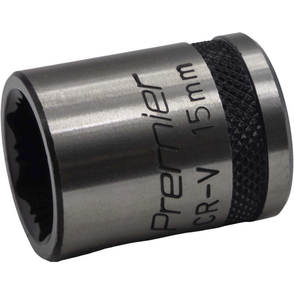 Sealey Socket 3/8"Dr 15mm 'Total Lock-On' (6pt) 'Black Series'