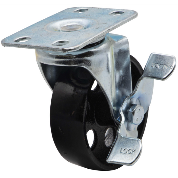 Sealey Wheel, Swivel Castor, 4-Bolt Fixing, 3-1/2"
