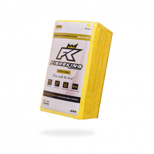 Fibre King Yellow Gold Label Microfibre Cloths - 36 Pack - FK-GLMCRFBR-YE-36