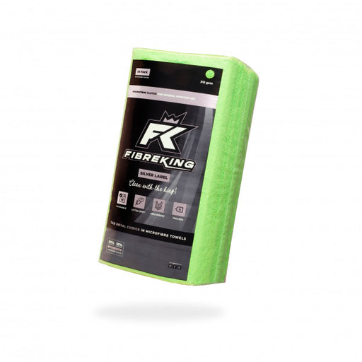 Fibre King Green Silver Label Microfibre Cloths - 36 Pack - FK-SLMCRFBR-GN-36