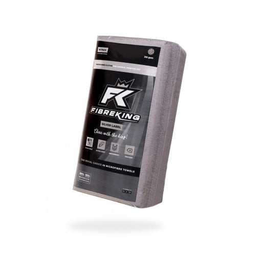 Fibre King Grey Silver Label Microfibre Cloths - 36 Pack - FK-SLMCRFBR-GR-36