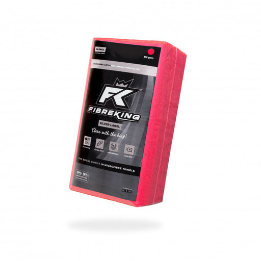 Fibre King Red Silver Label Microfibre Cloths - 36 Pack - FK-SLMCRFBR-RD-36