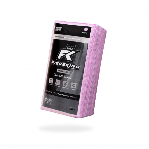 Fibre King Violet Silver Label Microfibre Cloths - 36 Pack - FK-SLMCRFBR-VI-36