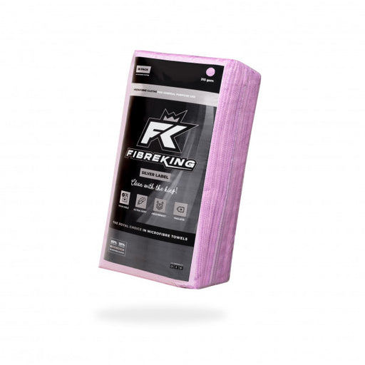 Fibre King Violet Silver Label Microfibre Cloths - 36 Pack - FK-SLMCRFBR-VI-36