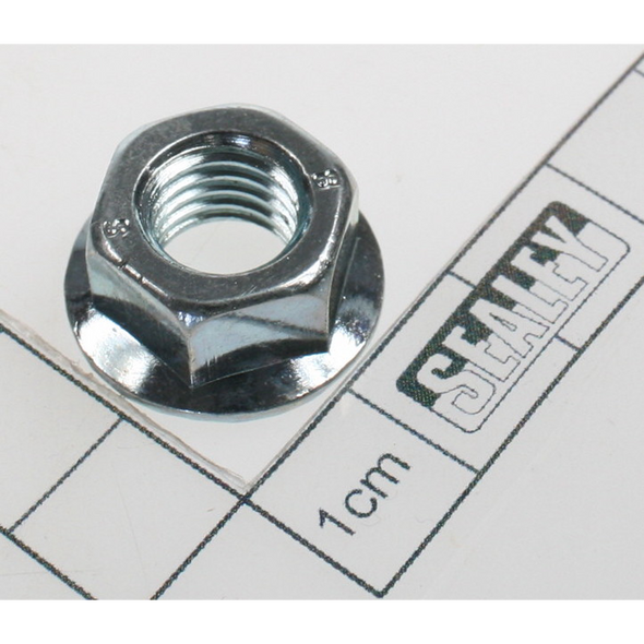 Sealey Flange nut serrated m10 zinc (single)