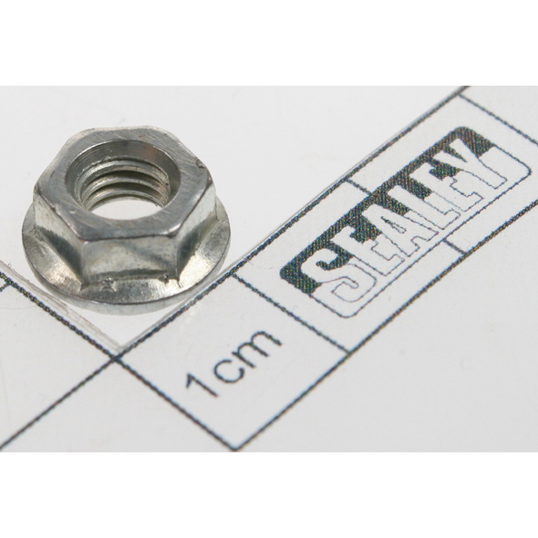 Sealey Flange nut serrated m6 zinc (single)