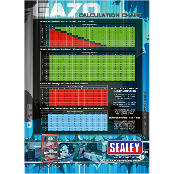 Sealey Calibration chart