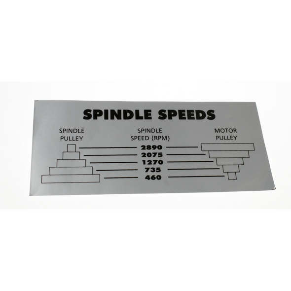 Sealey Belt speed label
