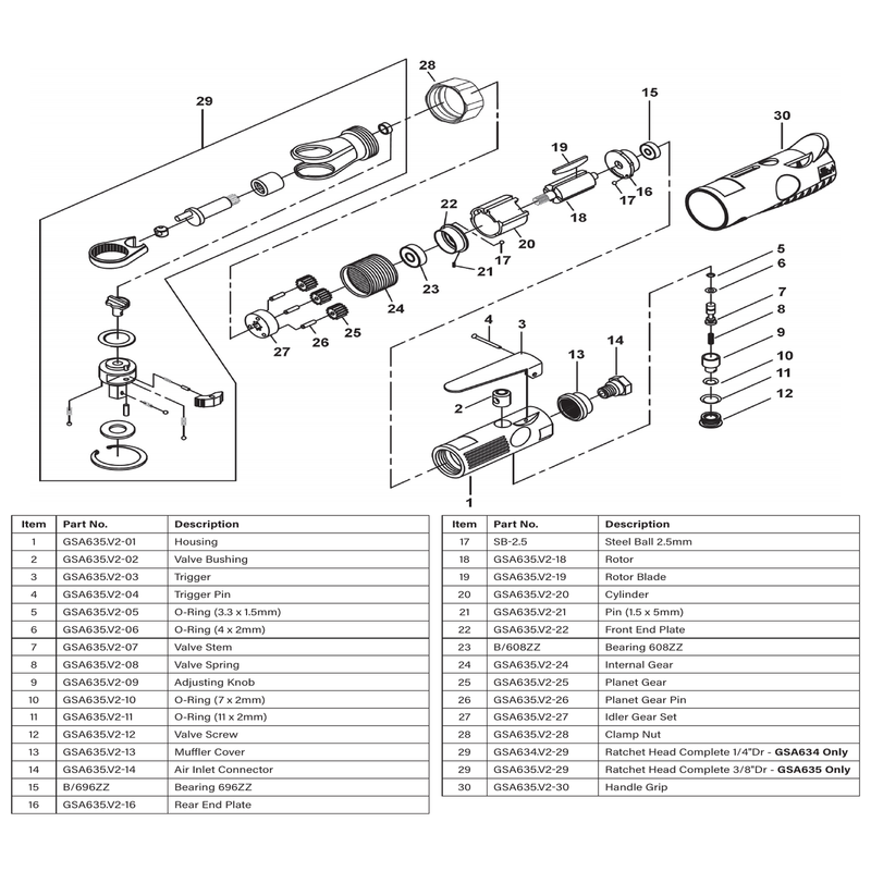 Sealey Internal Gear