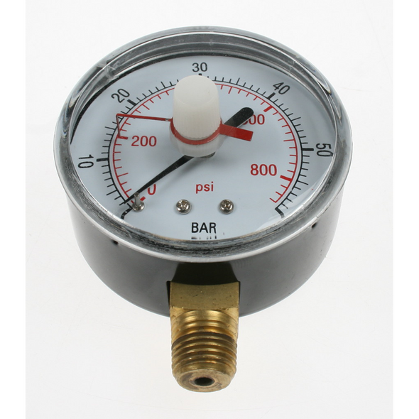 Sealey Gauge 800psi, 60mm od, btm fitting