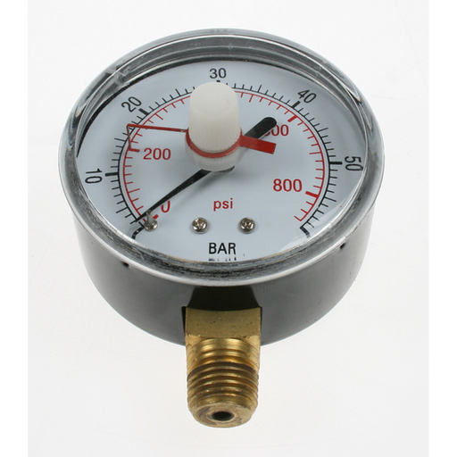 Sealey Gauge 800psi, 60mm od, btm fitting