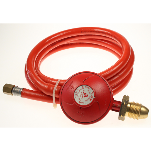 Sealey Regulator (37mbar) c/w hose (l:2120mm 1/4"f)