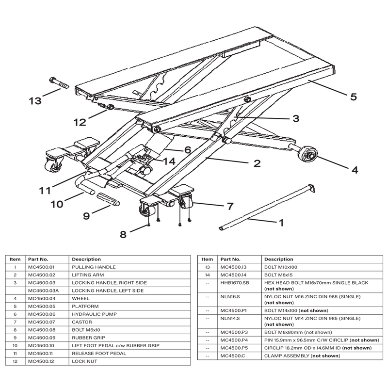 Sealey Release foot pedal