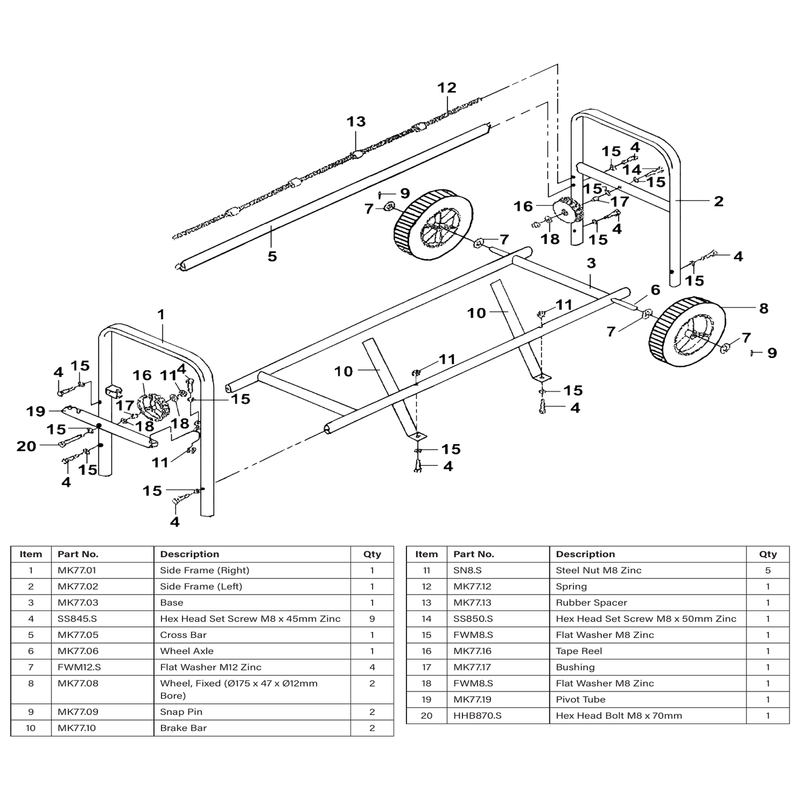 Sealey Pivot Tube