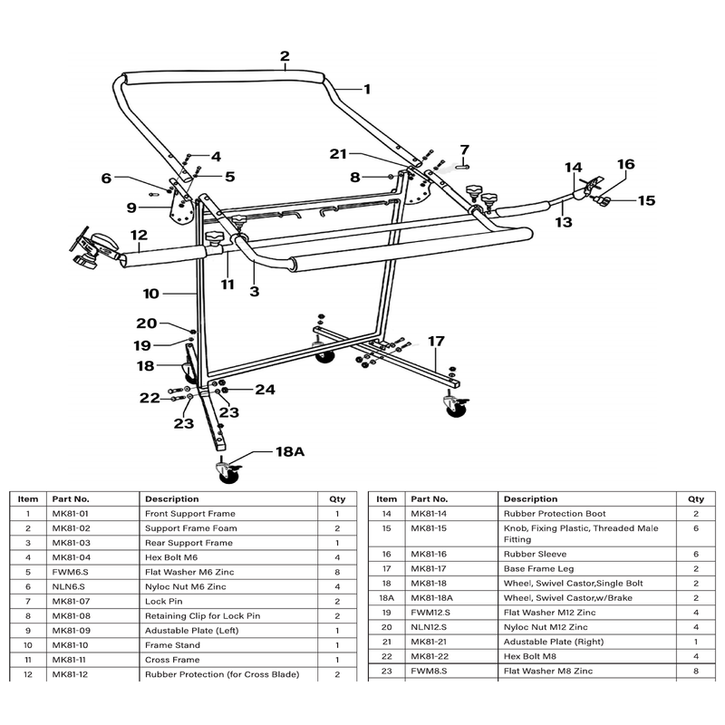 Sealey Front Support Frame