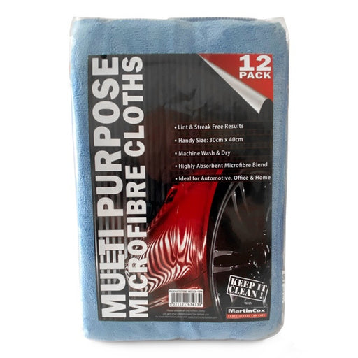 Martin Cox Multi Purpose Microfibre Cloths - 12 Pack - MOGG8-12PK