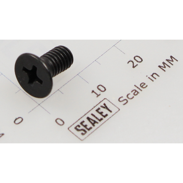 Sealey Csk phillips machine screw m5x10 (single) 'black'