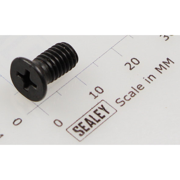 Sealey Csk phillips machine screw m6x12 black