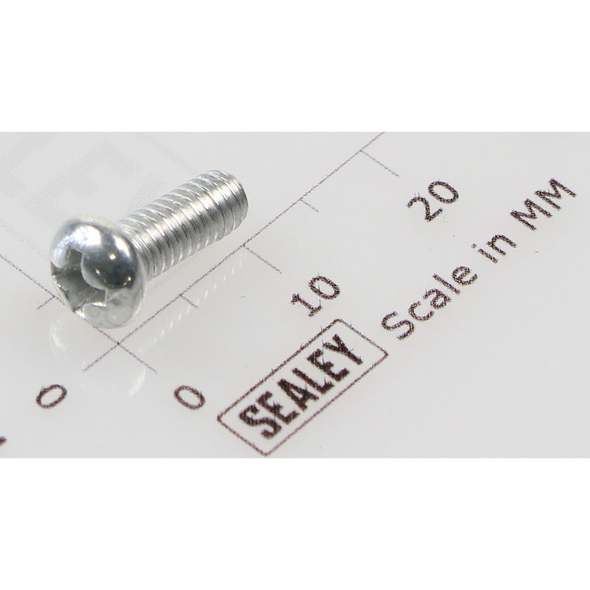 Sealey Machine screw pan head phillips m4x10mm (single)
