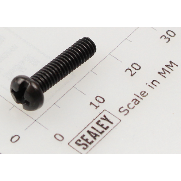 Sealey Machine screw pan head phillips m4x16mm black