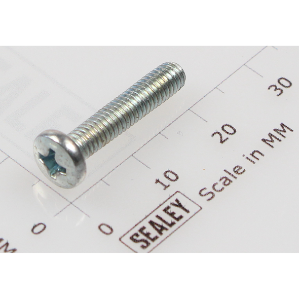 Sealey Machine screw pan head phillips m4x20mm (single)
