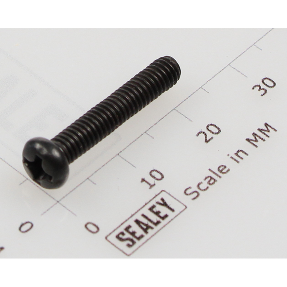 Sealey Pan head machine screw black m4x22
