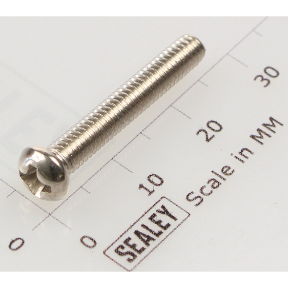 Sealey Machine screw pan head phillips m4x25mm (single)