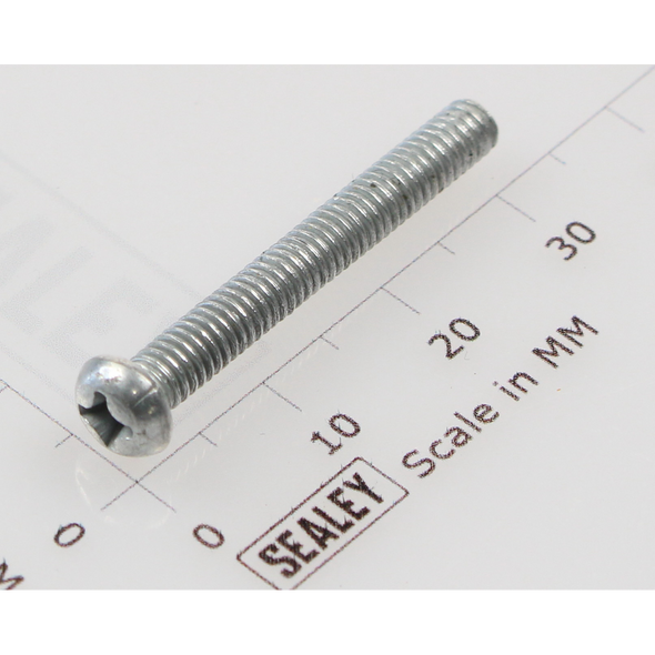 Sealey Machine screw pan head phillips m4x30mm (single)