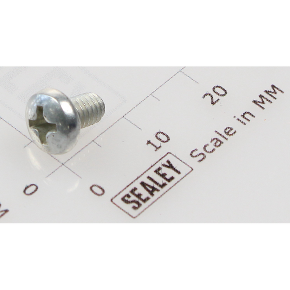 Sealey Machine Screw Pan Head Phillips M4 X 6mm