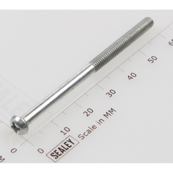 Sealey Machine screw pan head phillips m4x60mm (single)