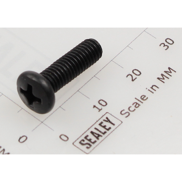 Sealey Machine screw pan head black m5x16mm