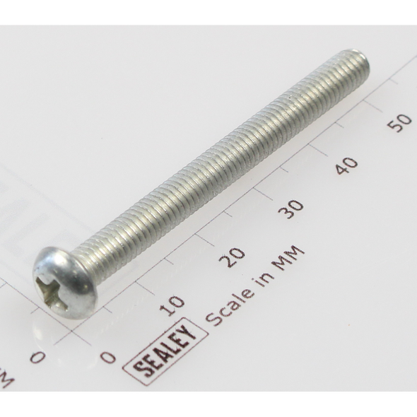 Sealey Machine screw pan head phillips m5x50mm (single)