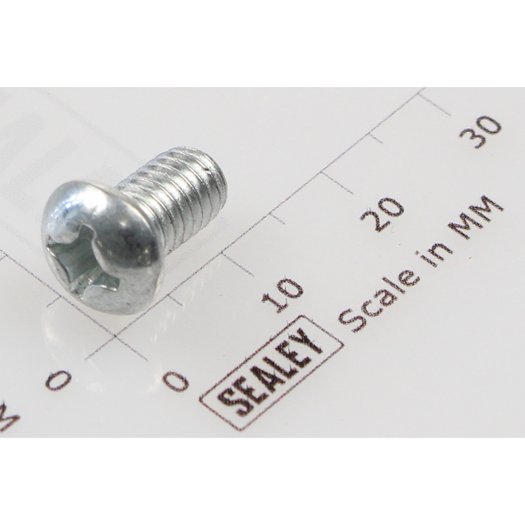 Sealey Machine screw pan head phillips m6x10mm (single)