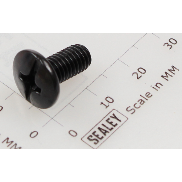 Sealey Machine screw pan head phillips m6x12mm black
