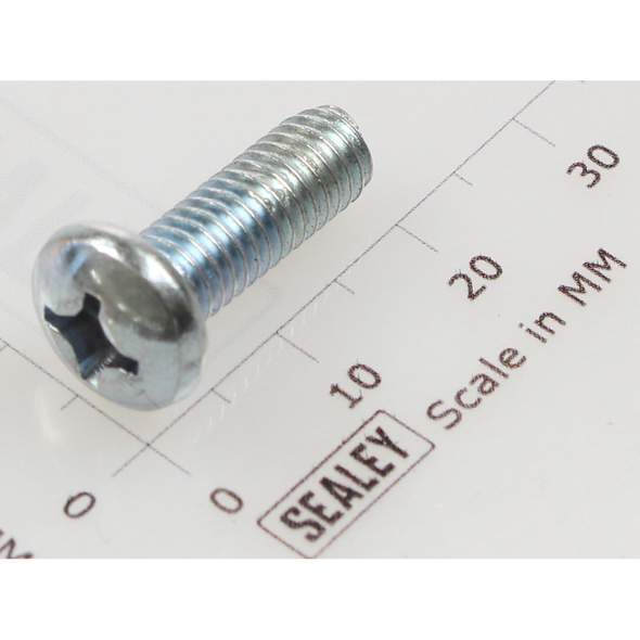 Sealey Machine screw pan head phillips m6x18mm (single)