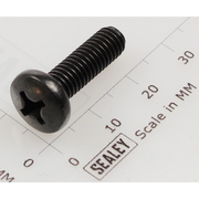 Sealey Machine screw pan head phillips m6x20mm black