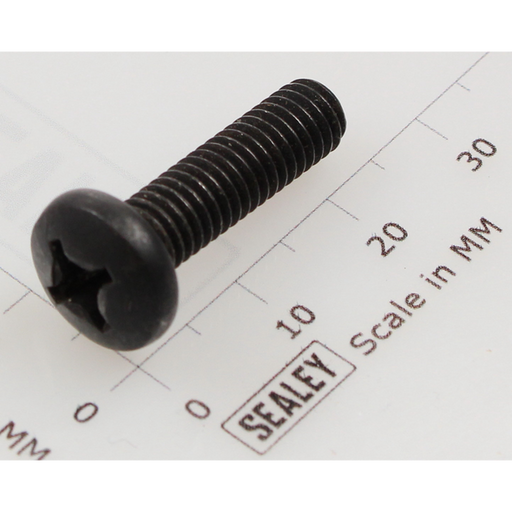 Sealey Machine screw pan head phillips m6x22mm black