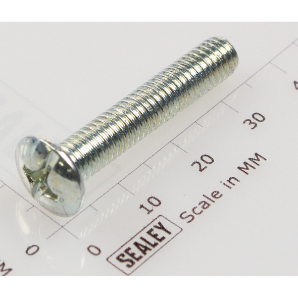 Sealey Machine screw pan head phillips m6x32mm (single)