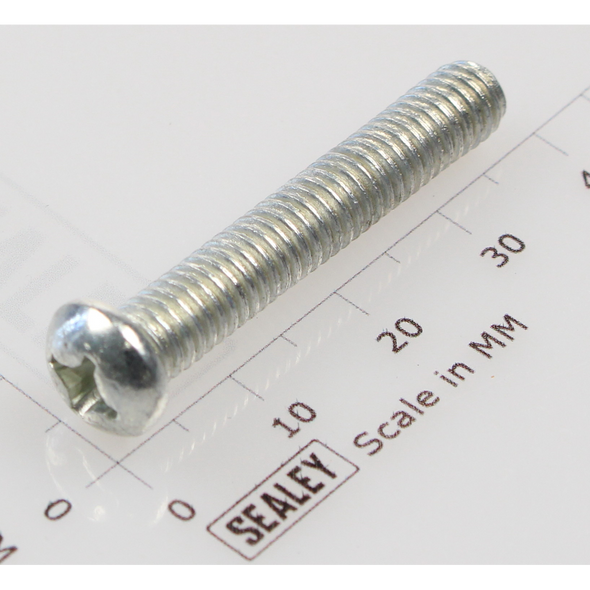 Sealey Machine screw pan head phillips m6x35mm (single)