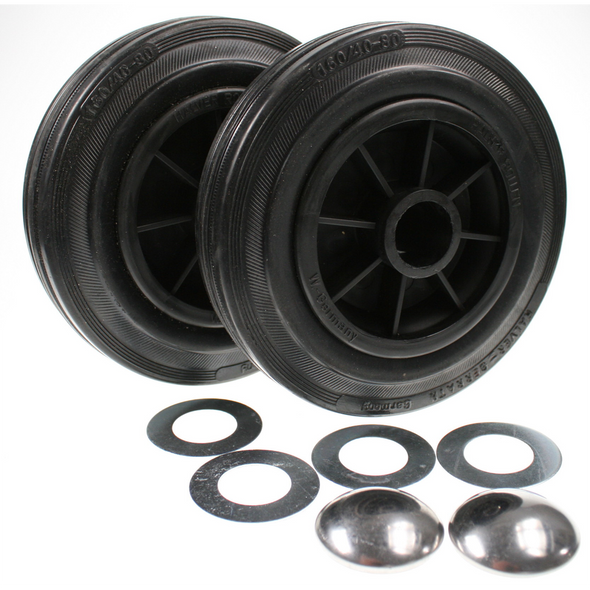 Sealey Wheel,front fixed (c/w hub caps)(160x25x40)(pair)