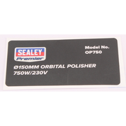Sealey Product Label