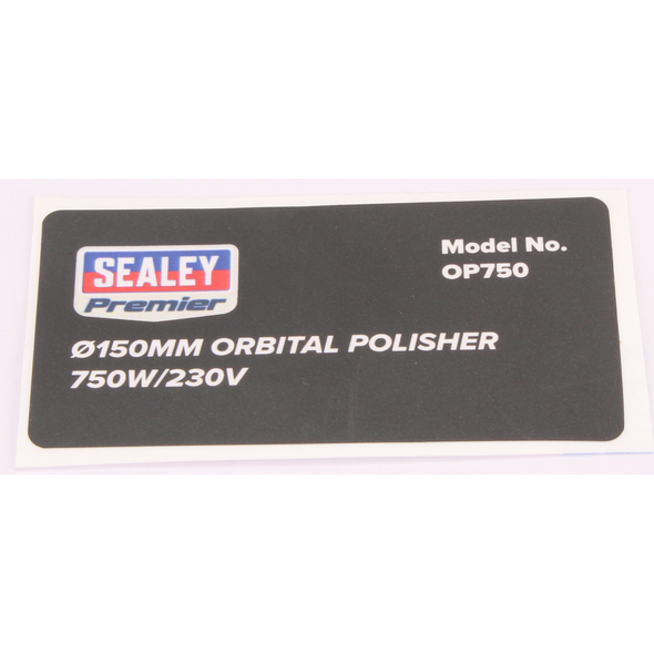 Sealey Product Label