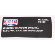 Sealey Product Label