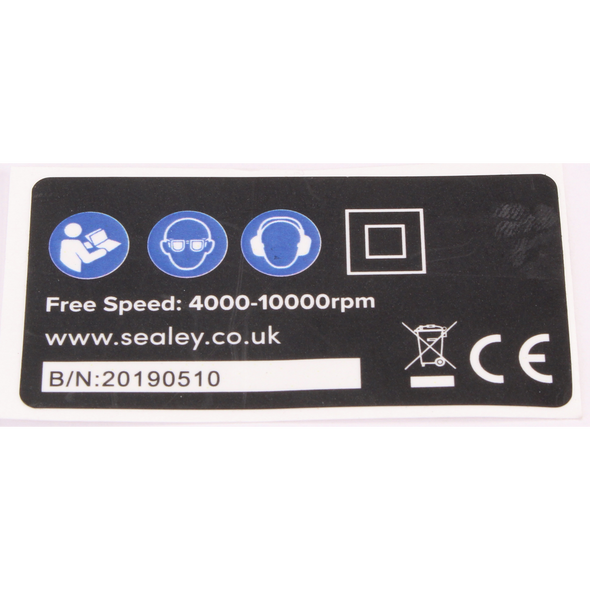 Sealey Data Label